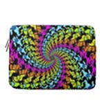 3d Grateful Dead 90 s Neon Dancing Bears 14  Vertical Laptop Sleeve Case With Pocket