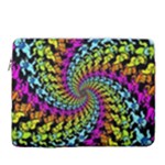 3d Grateful Dead 90 s Neon Dancing Bears 15  Vertical Laptop Sleeve Case With Pocket