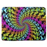 3d Grateful Dead 90 s Neon Dancing Bears 17  Vertical Laptop Sleeve Case With Pocket