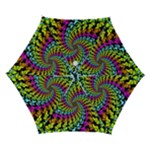 3d Grateful Dead 90 s Neon Dancing Bears Automatic Folding Umbrella with Case (Small)