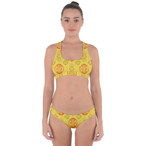 Art Pattern Design Background Cross Back Hipster Bikini Set from ArtsNow.com