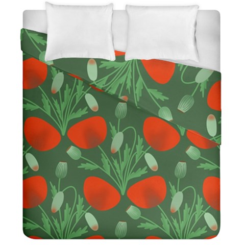 Poppy Fierce Wolf Poppies Bud Duvet Cover Double Side (California King Size) from ArtsNow.com