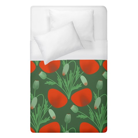 Poppy Fierce Wolf Poppies Bud Duvet Cover (Single Size) from ArtsNow.com