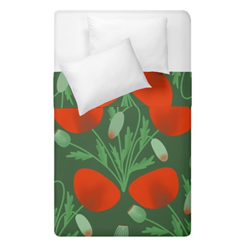 Poppy Fierce Wolf Poppies Bud Duvet Cover Double Side (Single Size) from ArtsNow.com