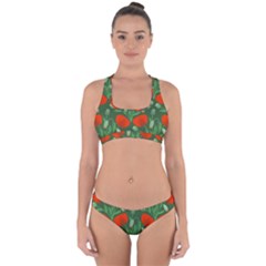 Poppy Fierce Wolf Poppies Bud Cross Back Hipster Bikini Set from ArtsNow.com