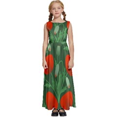 Kids  Satin Sleeveless Maxi Dress 