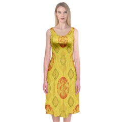 Art Pattern Design Background Midi Sleeveless Dress from ArtsNow.com