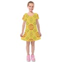 Kids  Short Sleeve Velvet Dress 