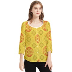 Chiffon Quarter Sleeve Blouse 