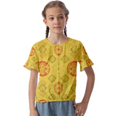 Kids  Cuff Sleeve Scrunch Bottom T-Shirt 