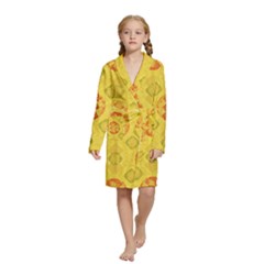 Art Pattern Design Background Kids  Long Sleeve Velvet Lounge Robe from ArtsNow.com