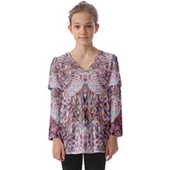 Kids  V Neck Casual Top 