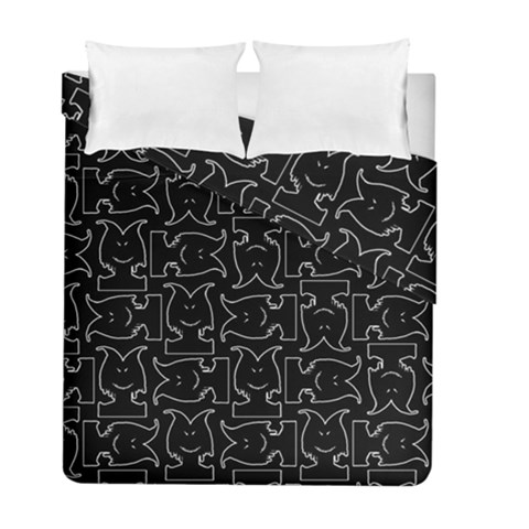 Enigmatic Demon Black and White Pattern Duvet Cover Double Side (Full/ Double Size) from ArtsNow.com