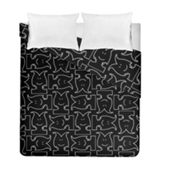 Enigmatic Demon Black and White Pattern Duvet Cover Double Side (Full/ Double Size) from ArtsNow.com