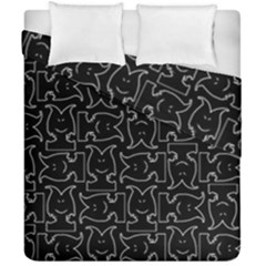 Enigmatic Demon Black and White Pattern Duvet Cover Double Side (California King Size) from ArtsNow.com