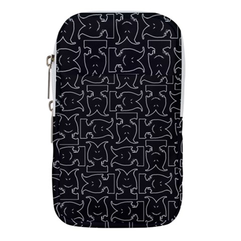 Enigmatic Demon Black and White Pattern Waist Pouch (Small) from ArtsNow.com