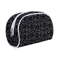 Enigmatic Demon Black and White Pattern Make Up Case (Small) from ArtsNow.com