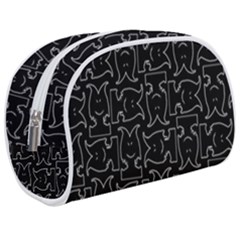 Enigmatic Demon Black and White Pattern Make Up Case (Medium) from ArtsNow.com