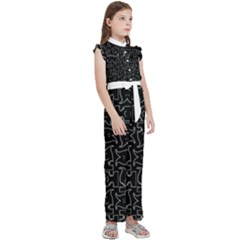 Kids  Sleeveless Ruffle Edge Band Collar Chiffon One Piece 