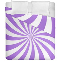 Spiral Vortex Rays Lavender Swirl Purple Duvet Cover Double Side (California King Size) from ArtsNow.com