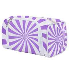 Spiral Vortex Rays Lavender Swirl Purple Toiletries Pouch from ArtsNow.com