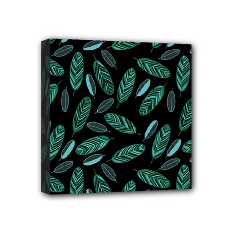 Leaves Pattern Abstract Blade Mini Canvas 4  x 4  (Stretched) from ArtsNow.com