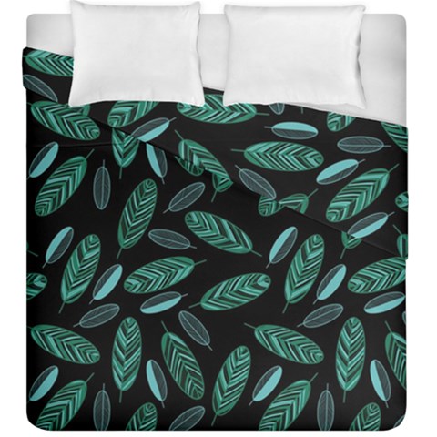 Leaves Pattern Abstract Blade Duvet Cover Double Side (King Size) from ArtsNow.com