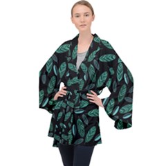 Long Sleeve Velvet Kimono  