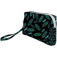 Leaves Pattern Abstract Blade Wristlet Pouch Bag (Small) from ArtsNow.com