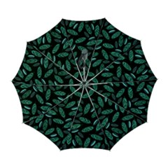 Leaves Pattern Abstract Blade Automatic Folding Umbrella with Case (Large) from ArtsNow.com