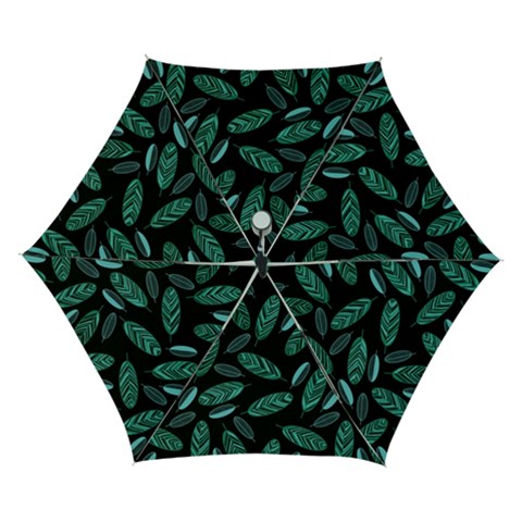 Leaves Pattern Abstract Blade Automatic Folding Umbrella with Case (Small) from ArtsNow.com