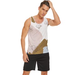 Men s Wide Collar Tank Top 