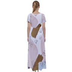 High Waist Short Sleeve Maxi Dress 