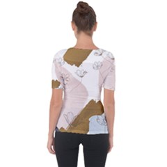 Shoulder Cut Out Short Sleeve Top 