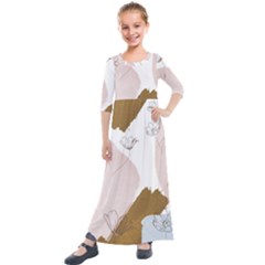 Kids  Quarter Sleeve Maxi Dress 