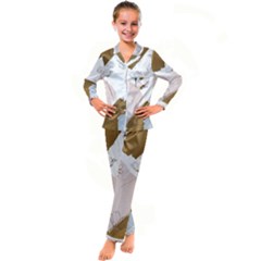 Kids  Satin Long Sleeve Pajamas Set 