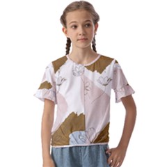 Kids  Cuff Sleeve Scrunch Bottom T-Shirt 