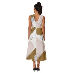 Sleeveless Cross Front Cocktail Midi Chiffon Dress 