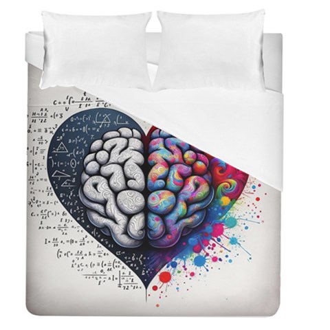 Brain Heart Math Duvet Cover (Queen Size) from ArtsNow.com