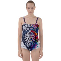 Twist Front Tankini Set 