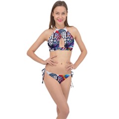 Cross Front Halter Bikini Set 