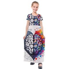 Kids  Short Sleeve Maxi Dress 