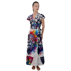 Flutter Sleeve Maxi Dress 