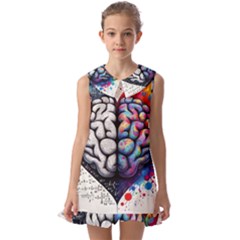 Kids  Pilgrim Collar Ruffle Hem Dress 