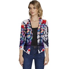 Women s Casual 3/4 Sleeve Spring Jacket 