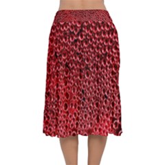 Velvet Flared Midi Skirt 