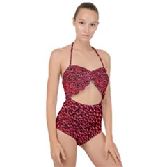 Scallop Top Cut Out Swimsuit 