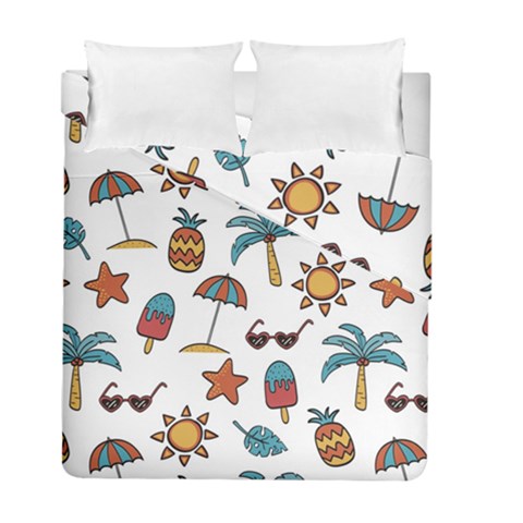 Summer Pineapple Fruit Tropical Duvet Cover Double Side (Full/ Double Size) from ArtsNow.com