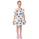 Kids  Short Sleeve Velvet Dress 