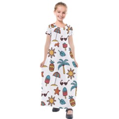 Kids  Short Sleeve Maxi Dress 